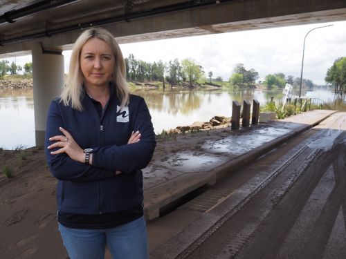 Mayor Sarah McMahon at Windsor Bridge