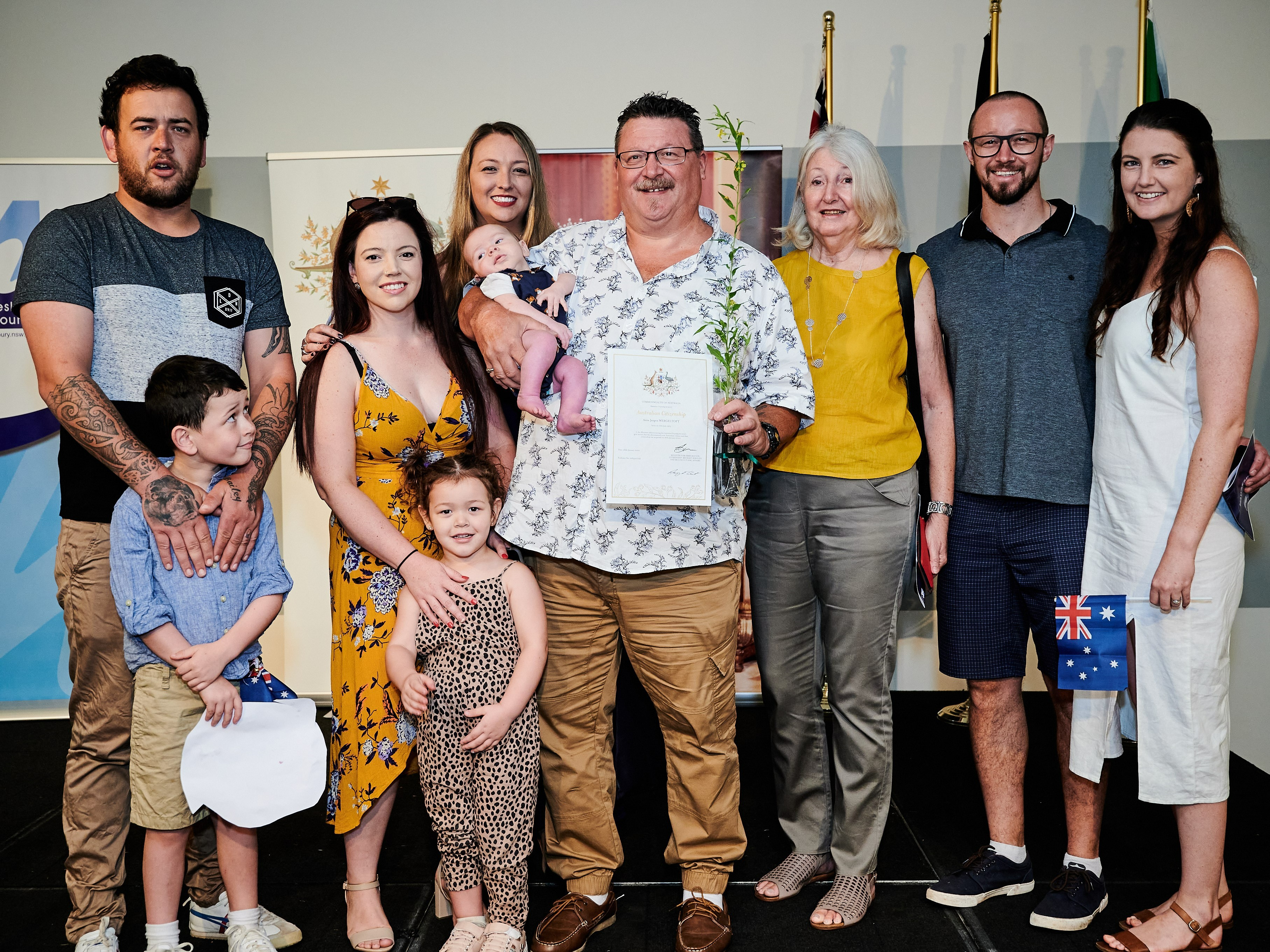 Hawkesbury Citizenship Ceremony 2020 - Australian Citizenship is a often a family event