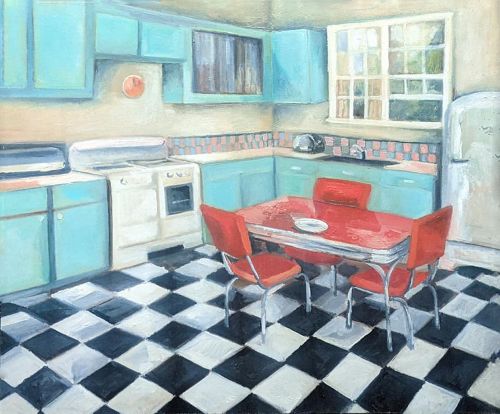 Image of a 50s kitchen from the We're All Going On A Summer Holiday exhibition
