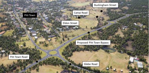 Artist impression of Pitt Town bypass (credit: NSW Government)
