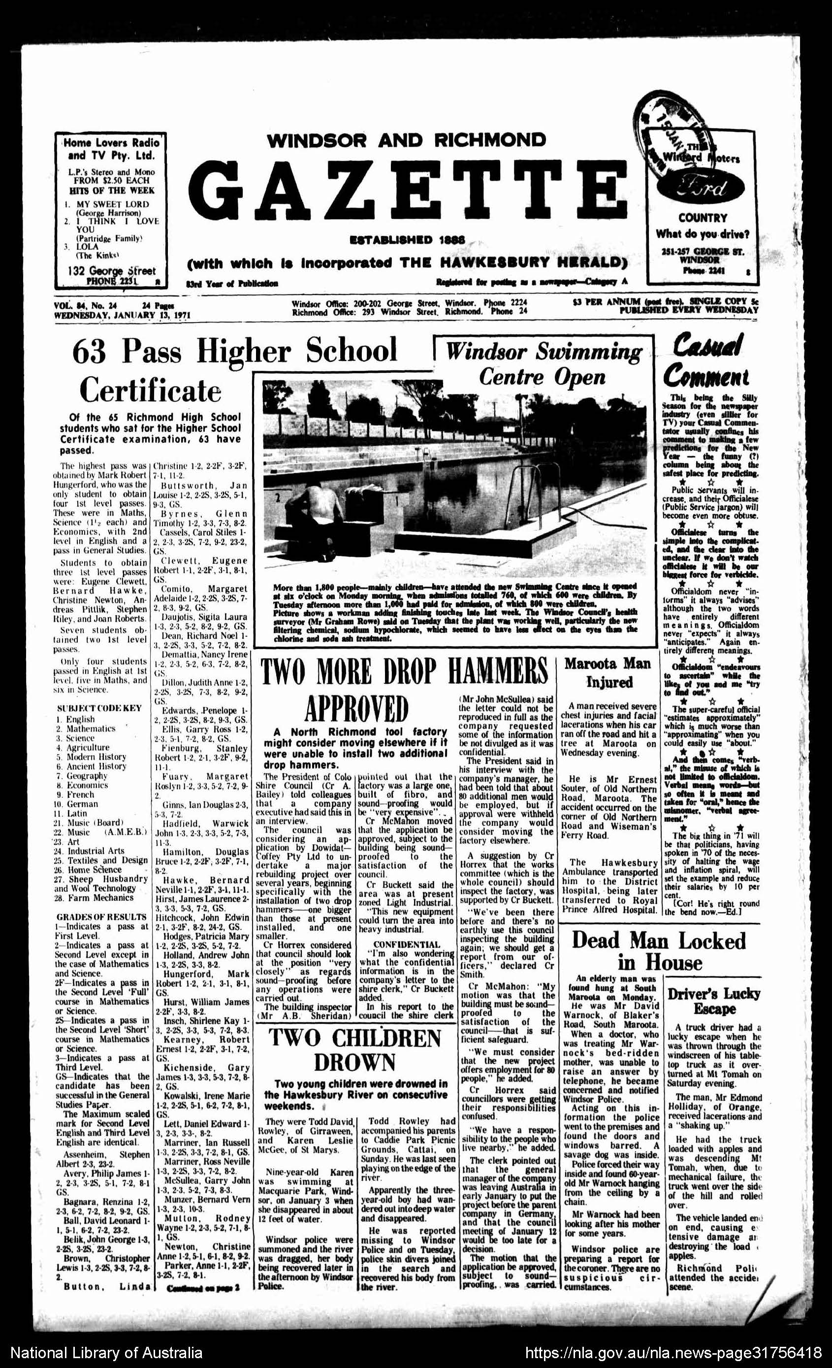 View historic Hawkesbury newspapers online