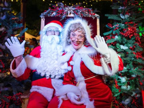 Image of Santa and Mrs Clause at Light Up Windsor