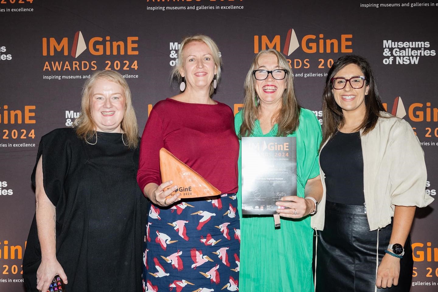 Museum staff members with the Imagine Award