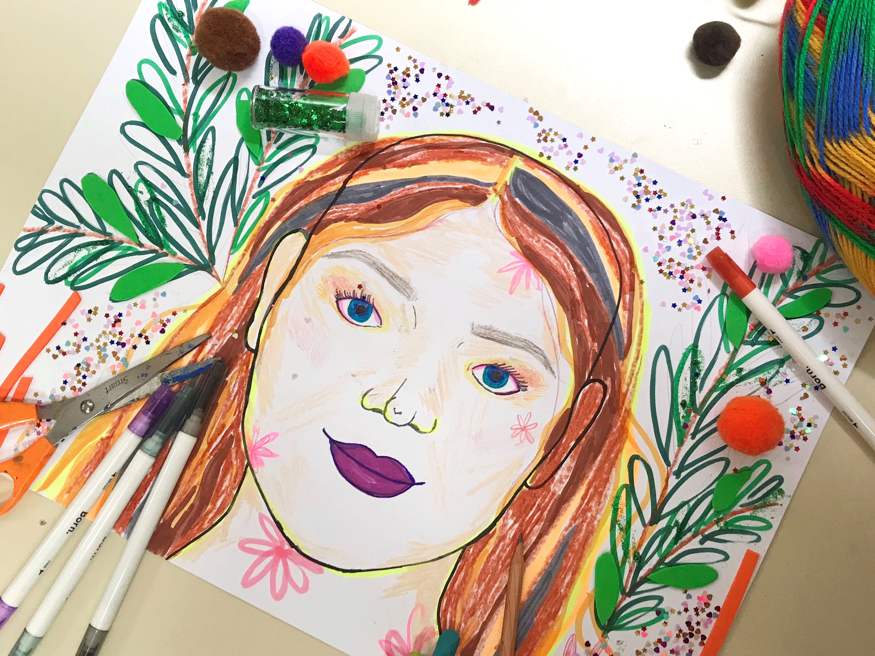 Spring school holidays textured portraits