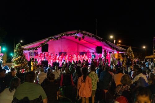 Image of the main stage at Light Up Windsor.