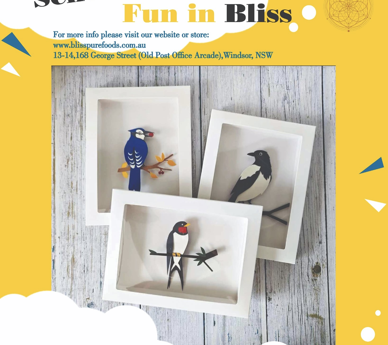 Windsor Birds Art Collage with Paper Frame Workshop