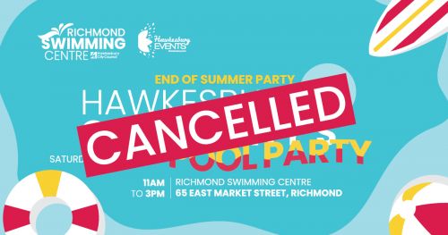 Pool party cancelled notification