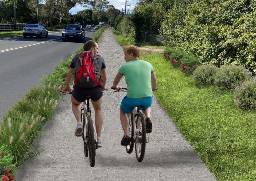 Artist impression of the Kurrajong to Kurmond cycleway