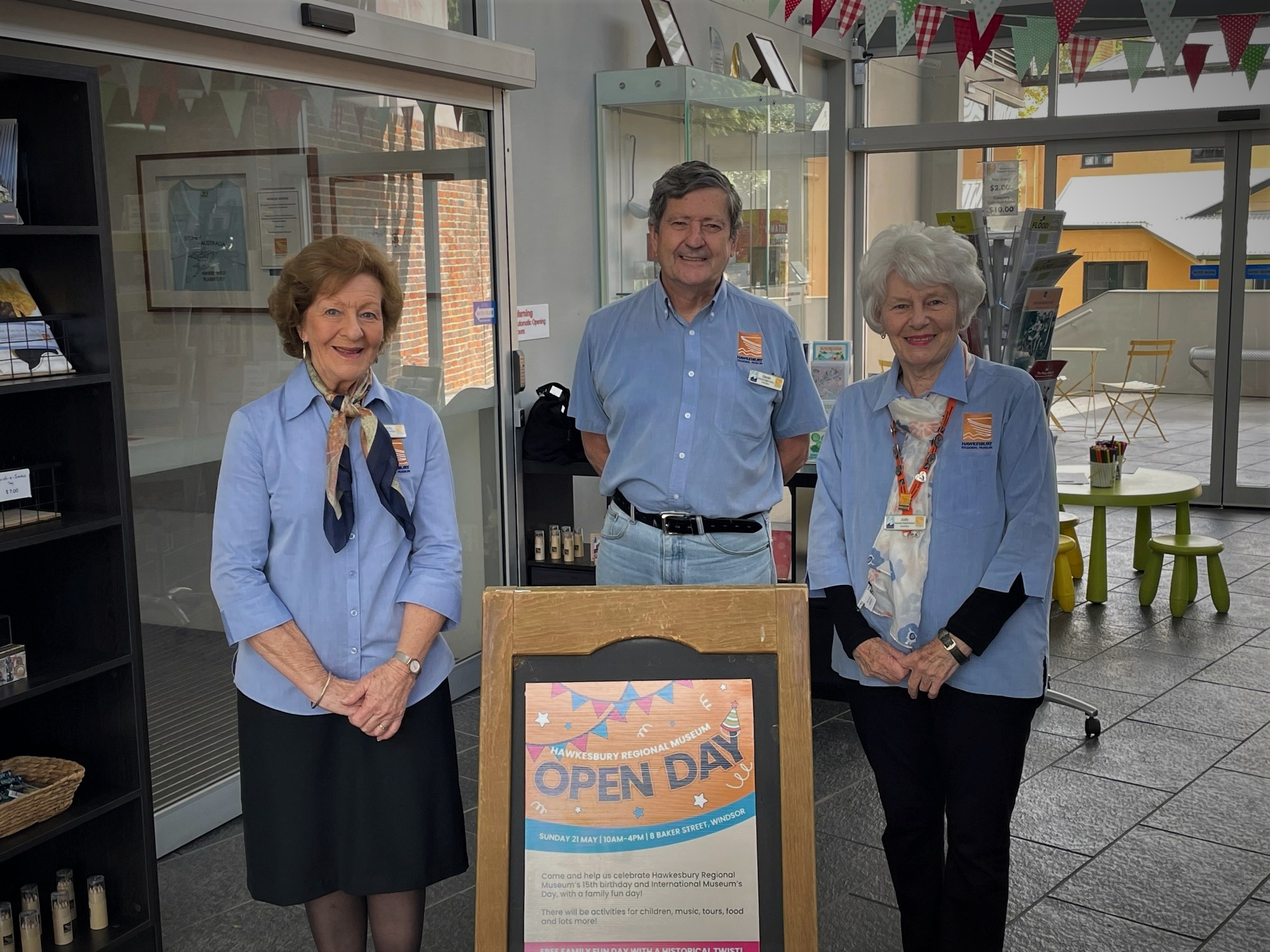 Jeanette Derek and Judy - Museum volunteers