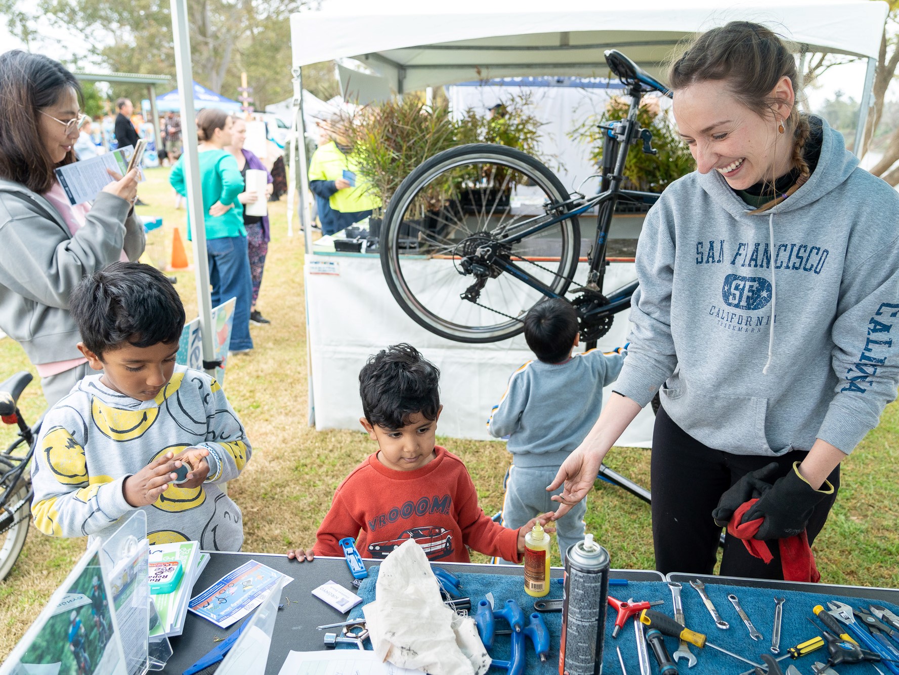 Revolve Recycling Bike service session at Hawkesbury Fest 1