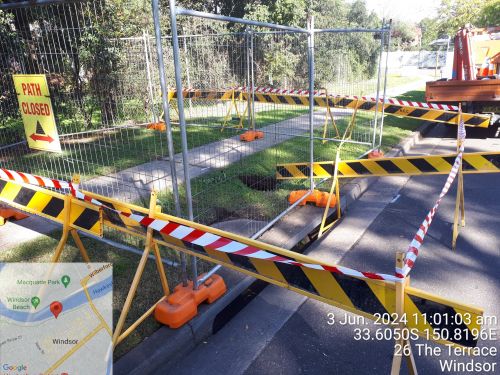 Image of the sinkhole at The Terrace